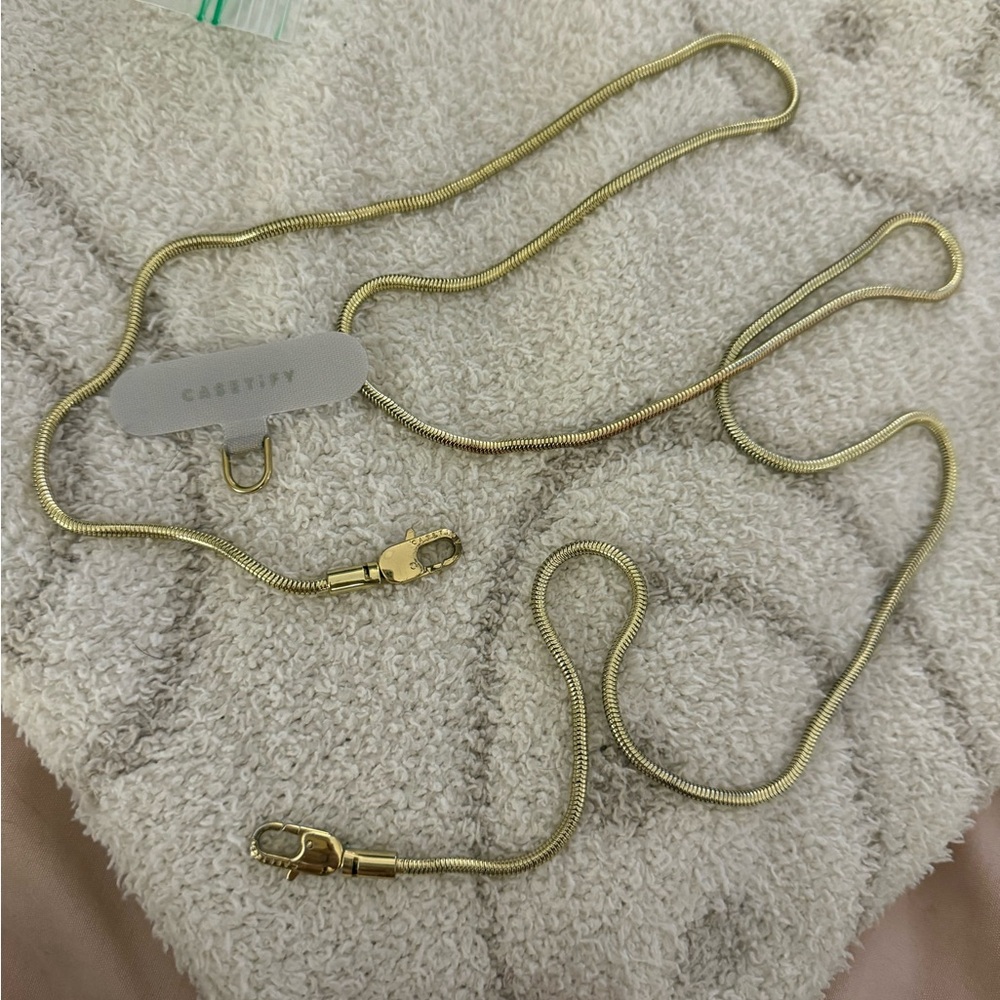 Casetify Gold Snake Chain Necklace Strap